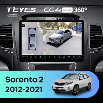 Штатная магнитола Teyes CC4 Pro 360 8/128 Kia Sorento 2 II XM (2012-2021) F2 (11")