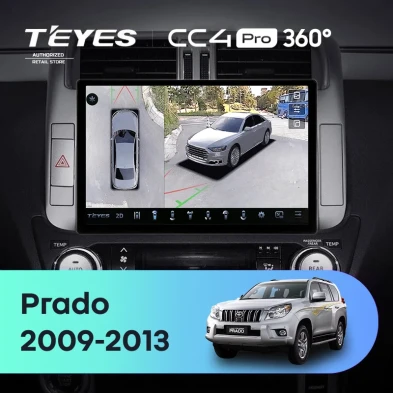 Штатная магнитола Teyes CC4 Pro 360 8/128 Toyota Land Cruiser Prado 150 (2009-2013) F1 Тип-A (11")