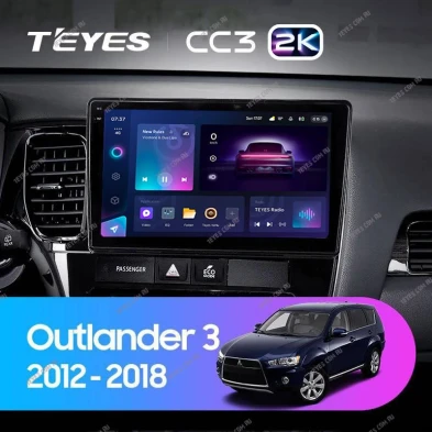 Штатная магнитола Teyes CC3 2K 360 6/128 Mitsubishi Outlander 3 (2012-2018) Тип-A