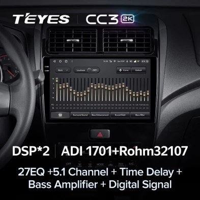 Штатная магнитола Teyes CC3 2K 360 6/128 Toyota Wigo/Agya (2020-2023) F1