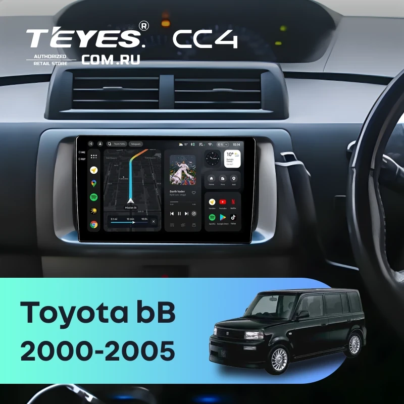 Штатная магнитола Teyes CC4 6/64 Toyota bB 1 (2000-2005)
