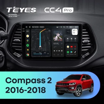 Штатная магнитола Teyes CC4 8/128 Jeep Compass 2 MP (2016-2018)