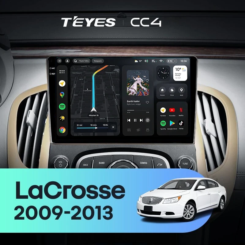 Штатная магнитола Teyes CC4 6/64 Buick Lacrosse (2009-2013)