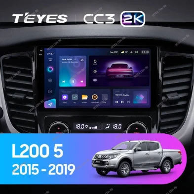 Штатная магнитола Teyes CC3 2K 6/128 Mitsubishi L200 5 (2015-2019) климат контроль F2