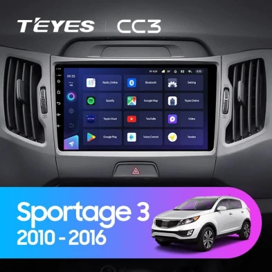 Штатная магнитола Teyes CC3 4/64 Kia Sportage 3 SL (2010-2016) Тип-A