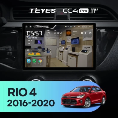 Штатная магнитола Teyes CC4 Pro 12/256 Kia Rio 4 (2016-2020) Тип-A (11")