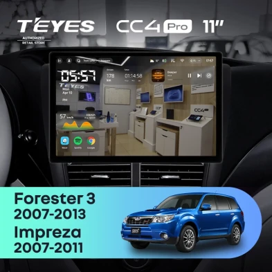 Штатная магнитола Teyes CC4 Pro 8/128 Subaru Forester 3 SH (2007-2013) (11")