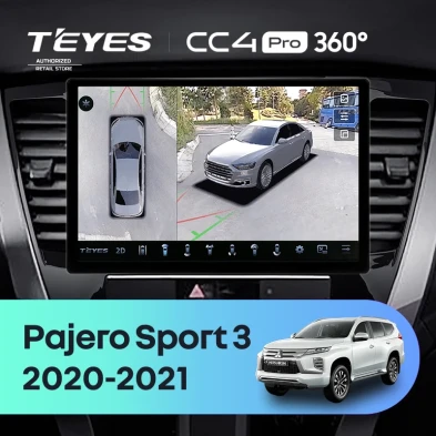 Штатная магнитола Teyes CC4 Pro 360 8/128 Mitsubishi Pajero Sport 3 (2020-2021) (13")