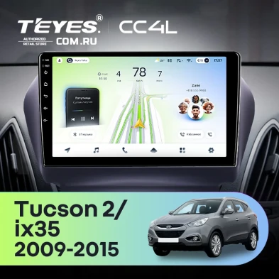 Штатная магнитола Teyes CC4L 6/64 Hyundai ix35 (2009-2015) (Tucson 2) Тип-C (10")