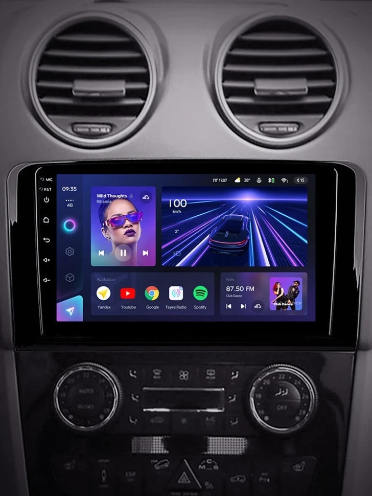 Штатная магнитола Teyes CC3 6/128 Mercedes-Benz ML-Class (2005-2009) F1