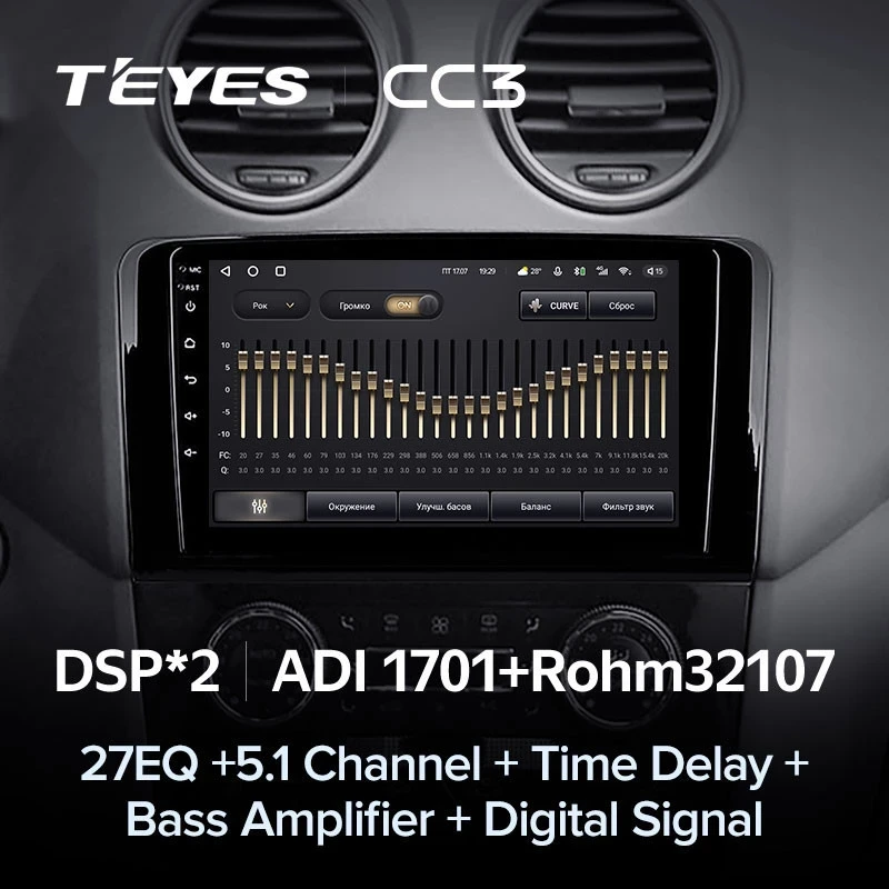 Штатная магнитола Teyes CC3 6/128 Mercedes-Benz ML-Class (2005-2009) F1