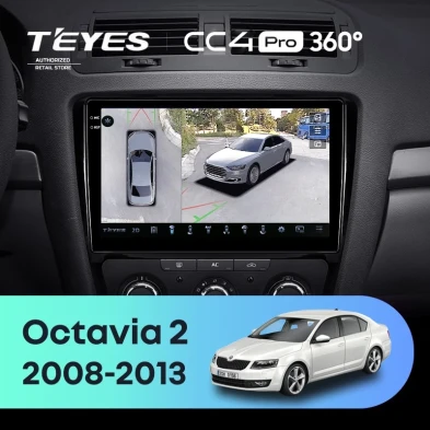 Штатная магнитола Teyes CC4 Pro 360 12/256 Skoda Octavia 2 A5 (2008-2013)