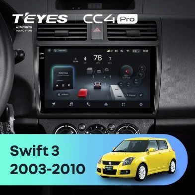 Штатная магнитола Teyes CC4 Pro 8/128 Suzuki Swift 3 (2003-2010)
