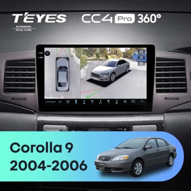 Штатная магнитола Teyes CC4 Pro 360 12/256 Toyota Corolla 9 E120 (2004-2006)