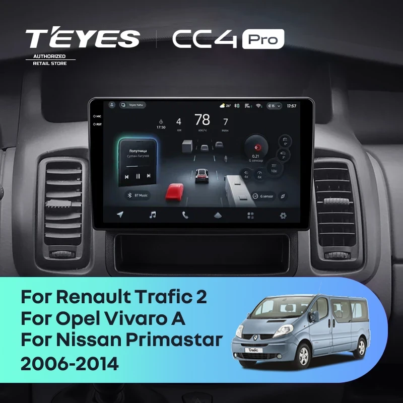 Штатная магнитола Teyes CC4 Pro 8/128 Opel Vivaro A (2006-2014) Тип-B