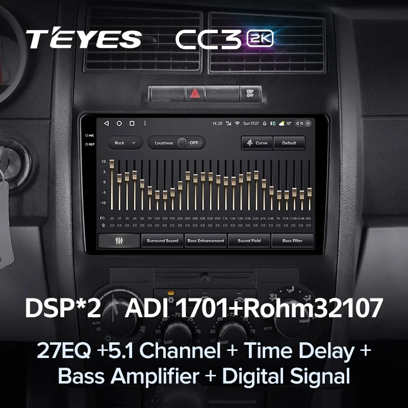 Штатная магнитола Teyes CC3 2K 4/32 Dodge Charger 6 LX (2005-2010)