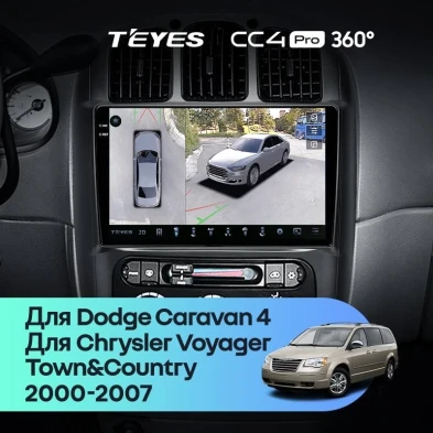 Штатная магнитола Teyes CC4 Pro 360 8/128 Chrysler Town &amp; Country 4 RS (2000-2007) Тип-B
