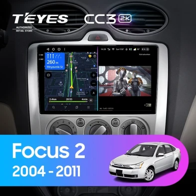 Штатная магнитола Teyes CC3 2K 360 6/128 Ford Focus 2 Mk 2 (2004-2011) F2
