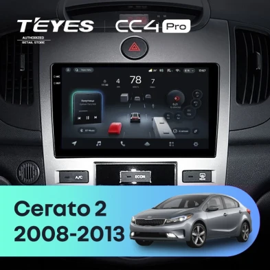 Штатная магнитола Teyes CC4 Pro 8/128 Kia Cerato 2 TD (2008-2013) F2