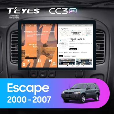 Штатная магнитола Teyes CC3 2K 6/128 Ford Escape (2000-2007) (13")