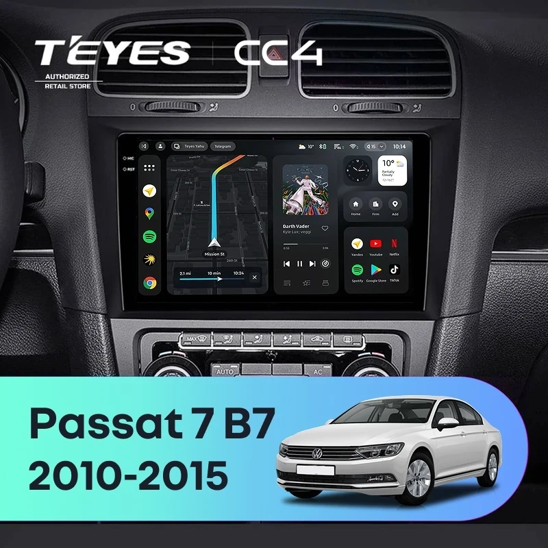 Штатная магнитола Teyes CC4 8/128 Volkswagen Passat 7 B7 (2010-2015)