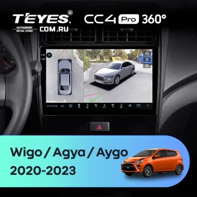 Штатная магнитола Teyes CC4 Pro 360 12/256 Toyota Wigo/Agya (2020-2023) F1