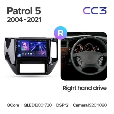 Штатная магнитола Teyes CC3 4/32 Nissan Patrol V 5 Y61 (2004-2021) F3 Правый руль