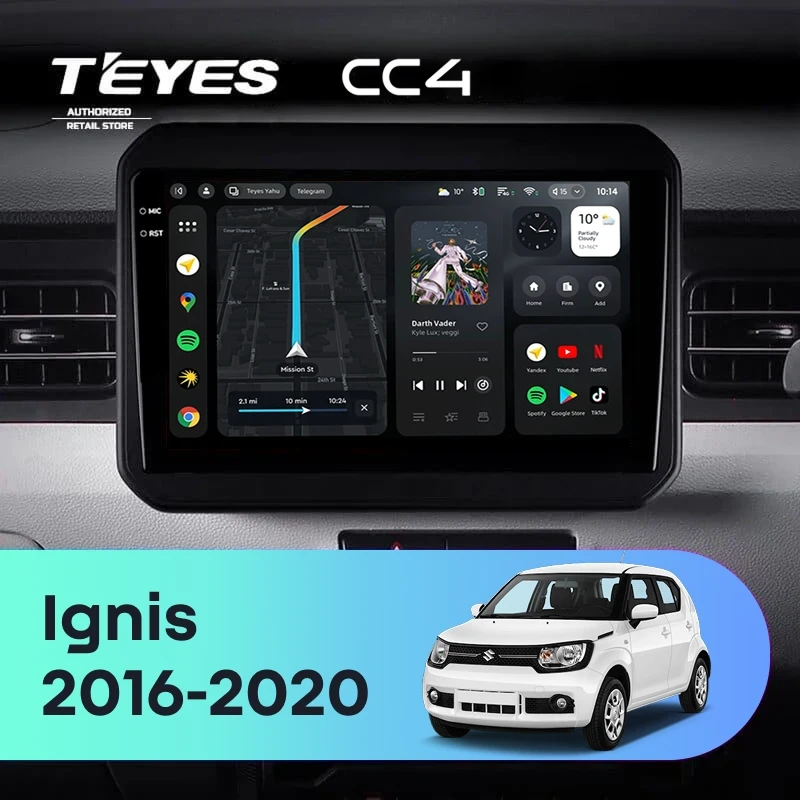 Штатная магнитола Teyes CC4 8/128 Suzuki Ignis (2016-2020)