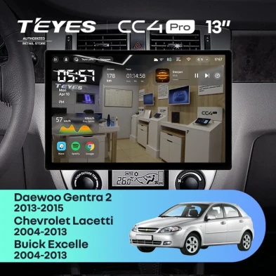 Штатная магнитола Teyes CC4 Pro 12/256 Chevrolet Lacetti J200 (2004-2013) F1 Тип-A (13")