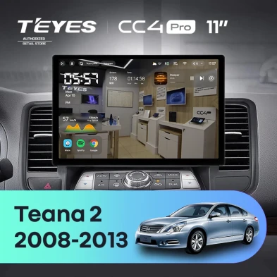 Штатная магнитола Teyes CC4 Pro 8/128 Nissan Teana J32 (2008-2013) Тип-A (11")